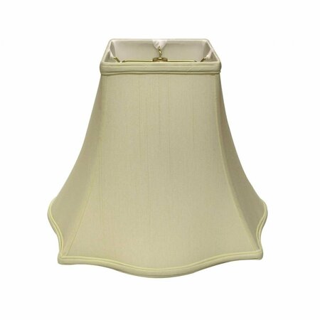 ESTALLAR 14 in. Ivory Premium Square Monay Shantung Lampshade, Egg ES3685290